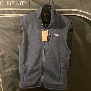 Patagonia Blue Fleece Vest zip up NWT